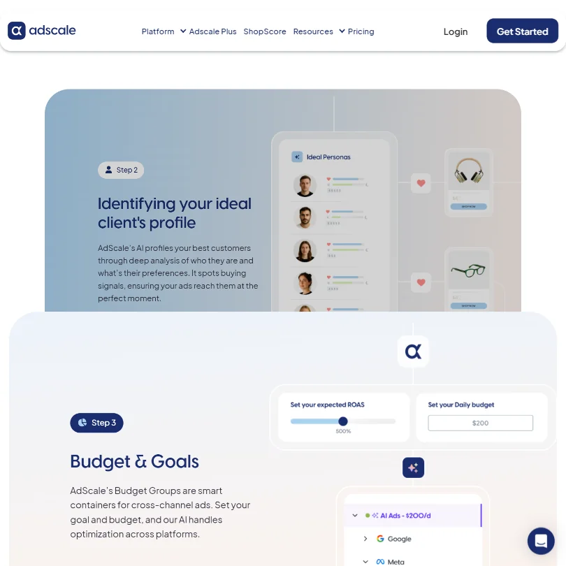 AdScale features screenshot
