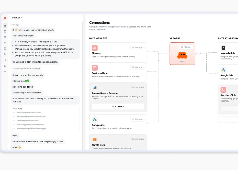 AI SEO features screenshot