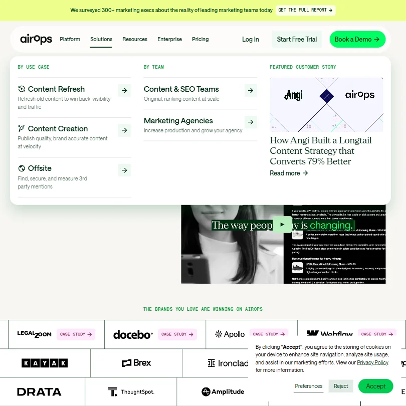 AirOps features screenshot