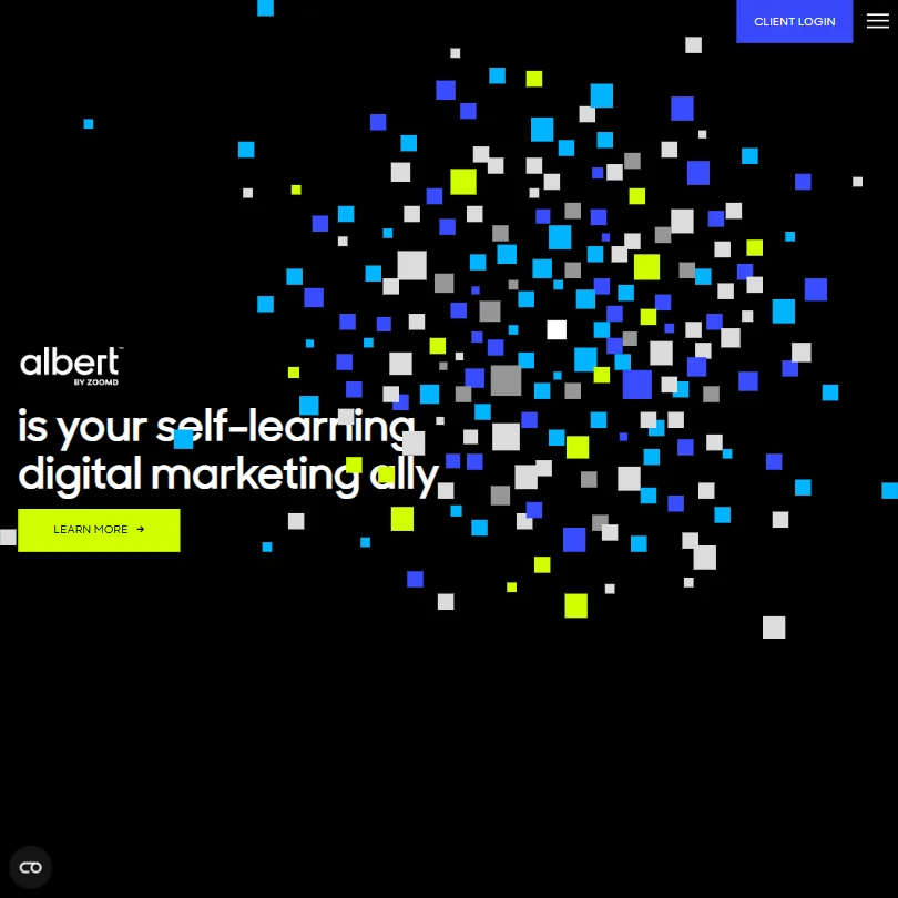Albert homepage screenshot