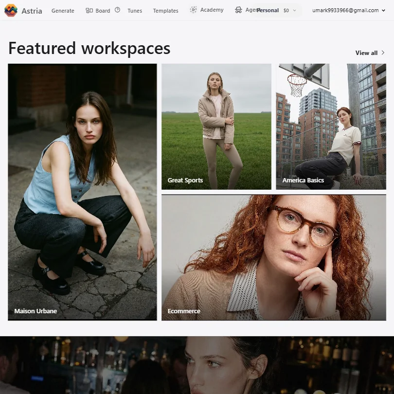 Astria features screenshot