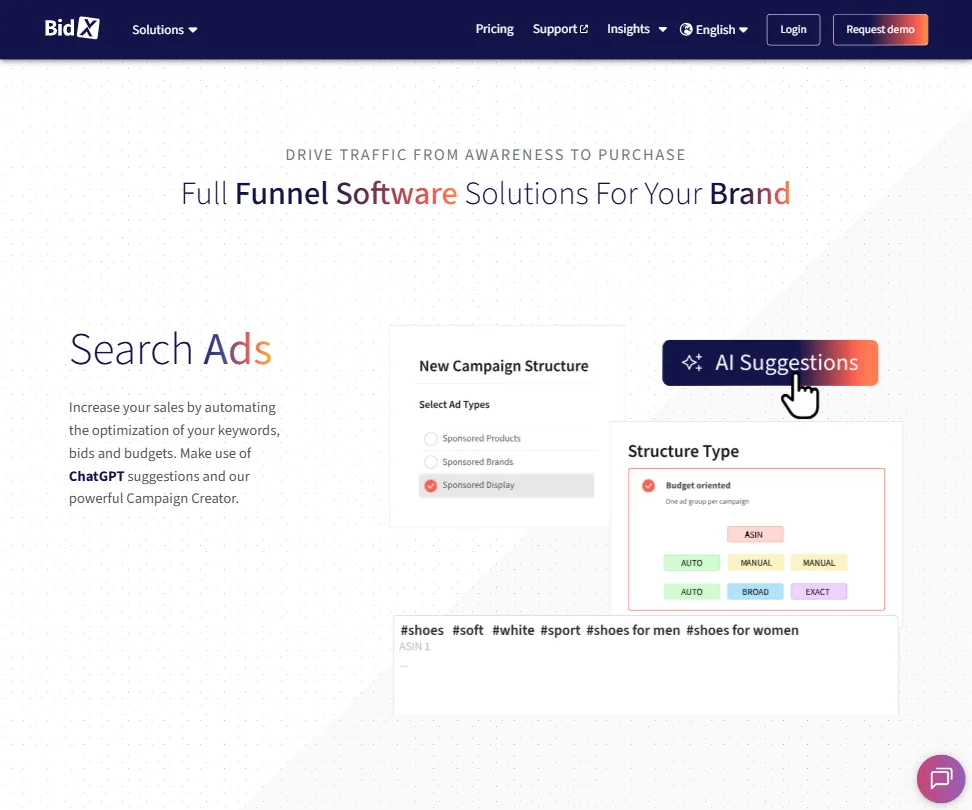 BidX features screenshot