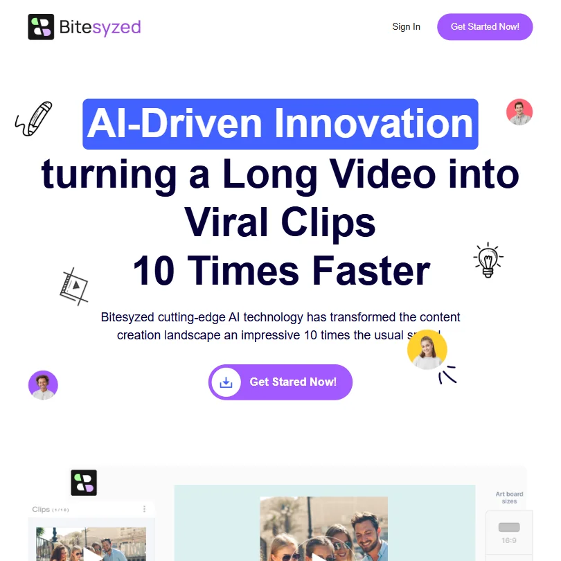 BiteSyzed homepage screenshot