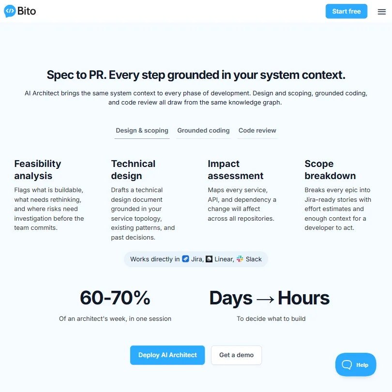 Bito features screenshot