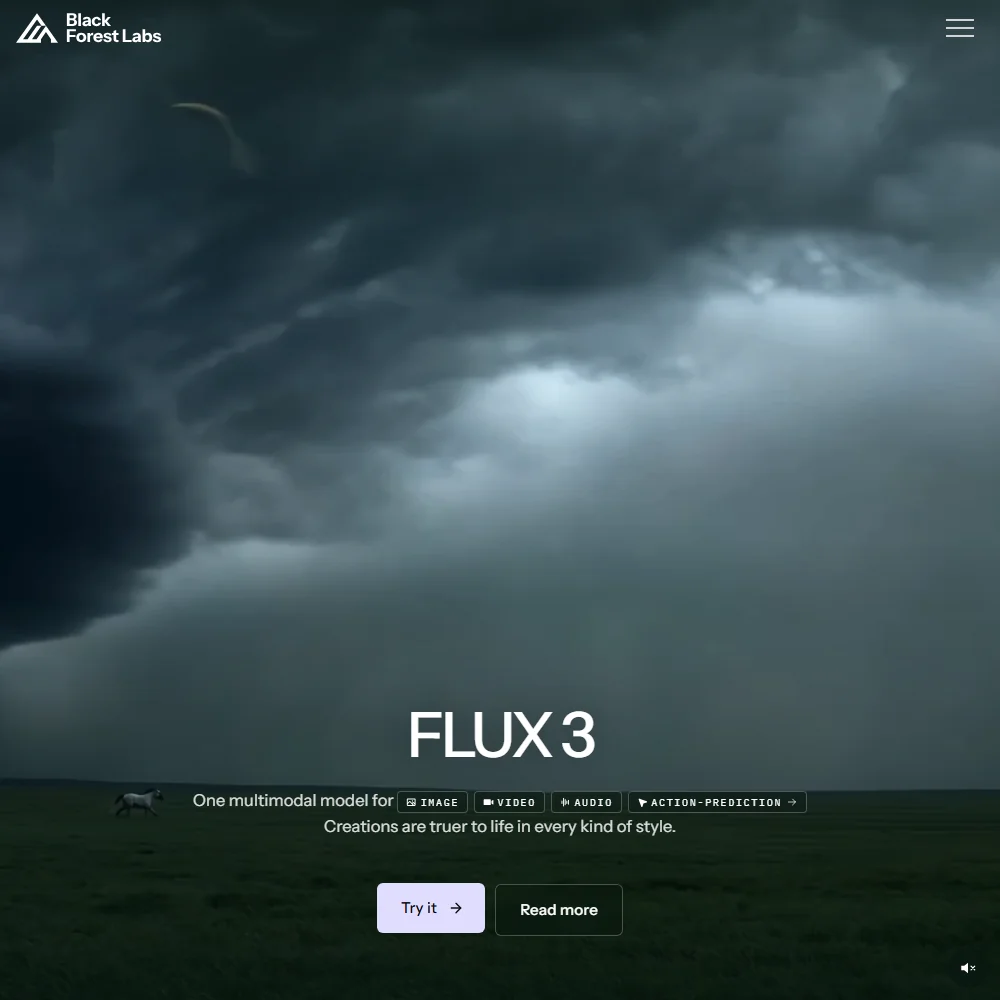 Black Forest Labs homepage screenshot