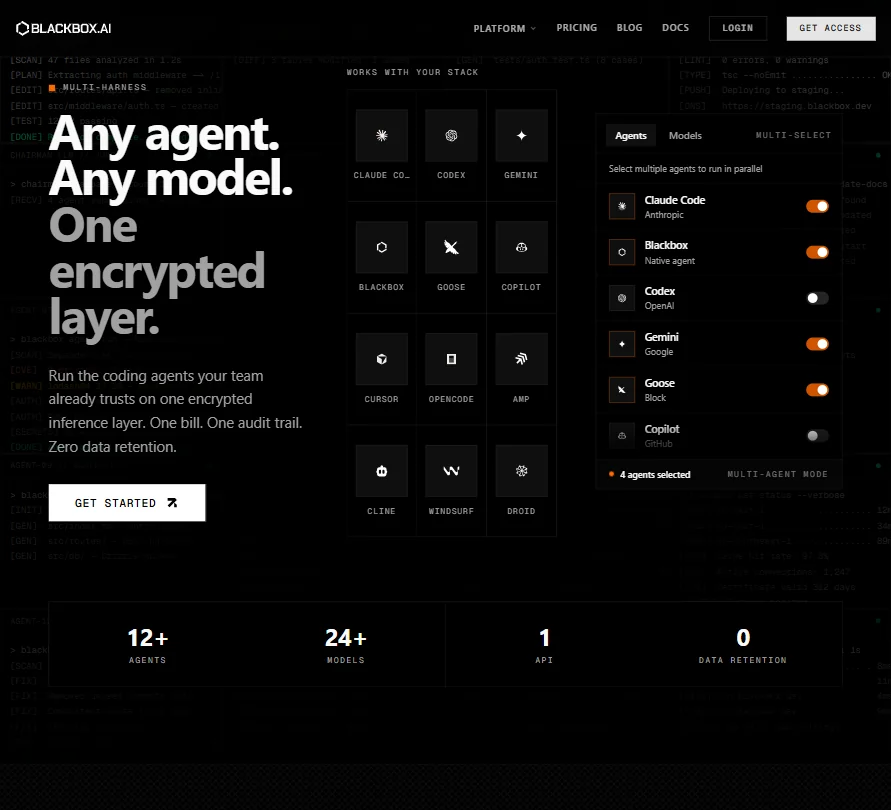 BLACKBOX AI features screenshot