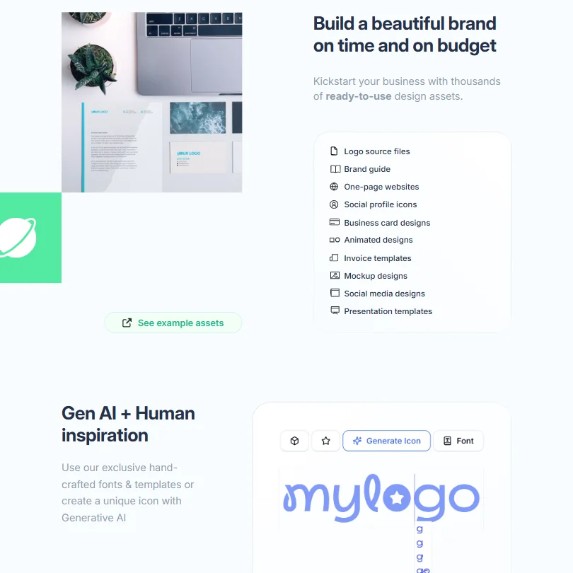 Brandmark Logo Maker features screenshot
