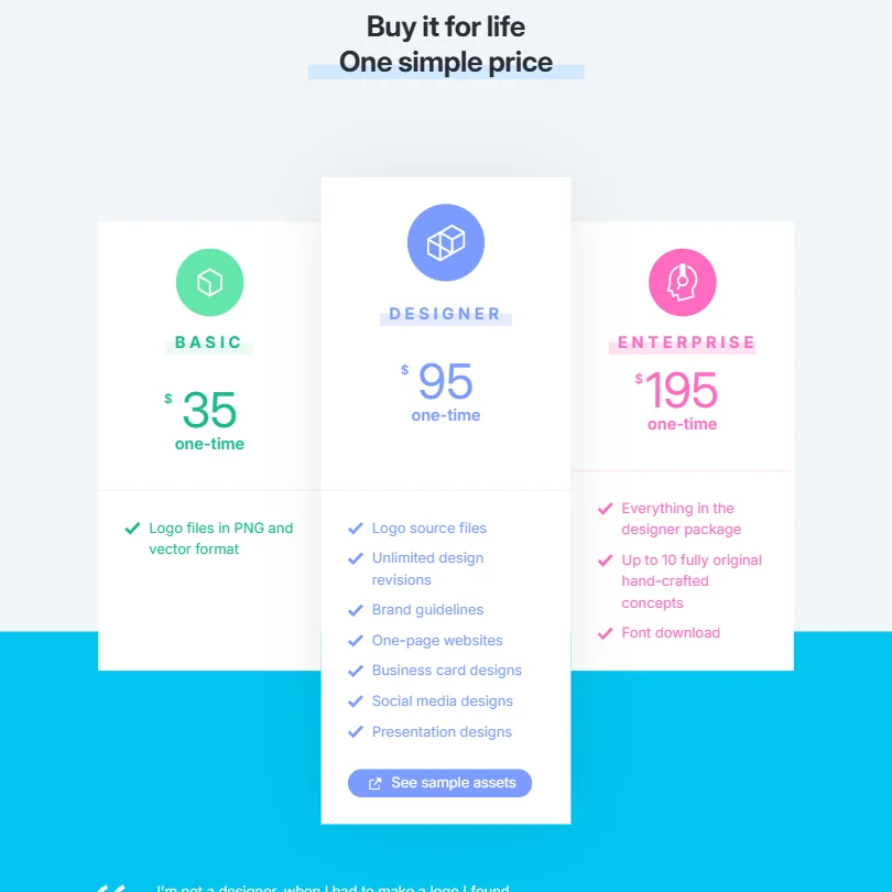 Brandmark Logo Maker pricing screenshot