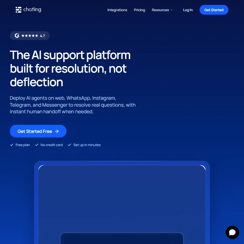 Chatling homepage screenshot