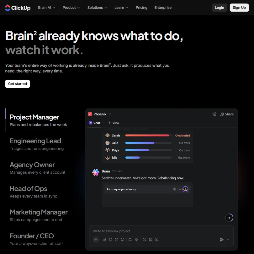 ClickUp Brain² features screenshot
