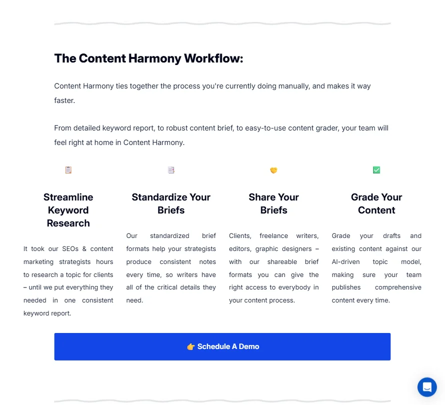 Content Harmony features screenshot