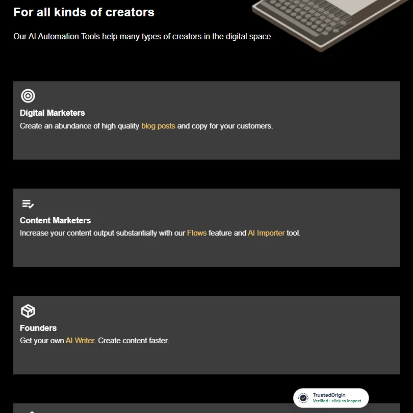 ContentBot features screenshot