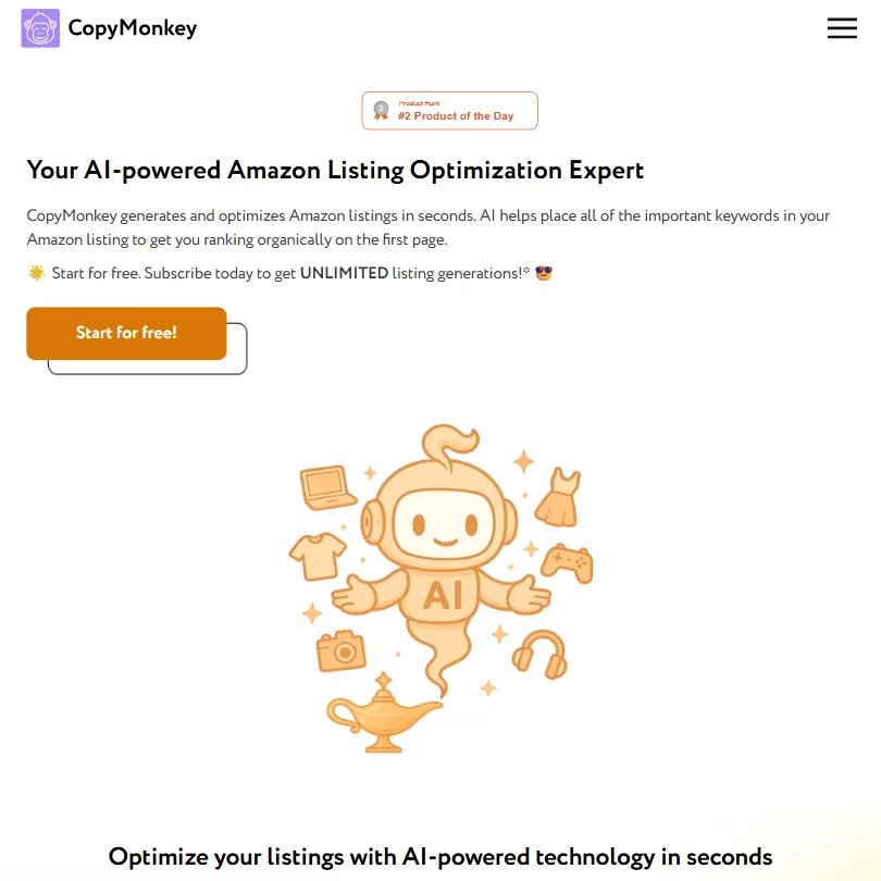 CopyMonkey homepage screenshot