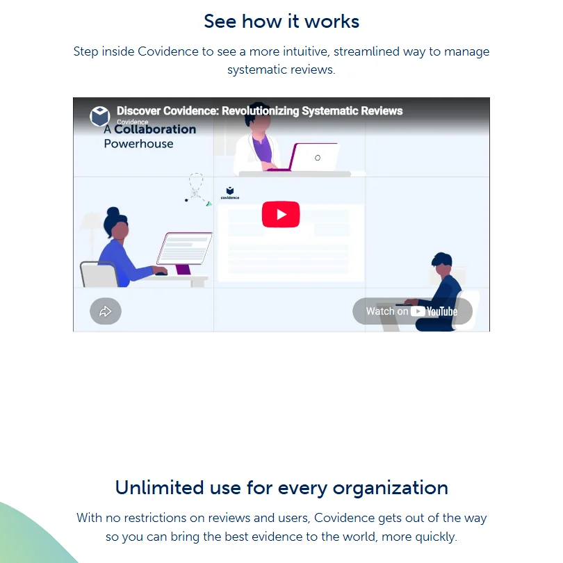 Covidence features screenshot
