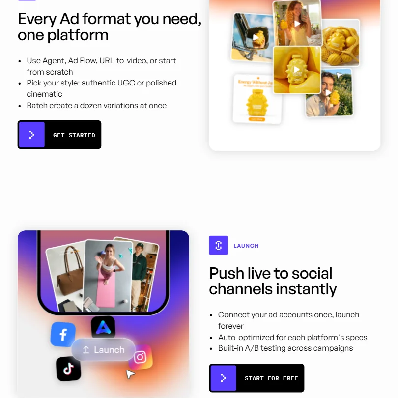Creatify features screenshot