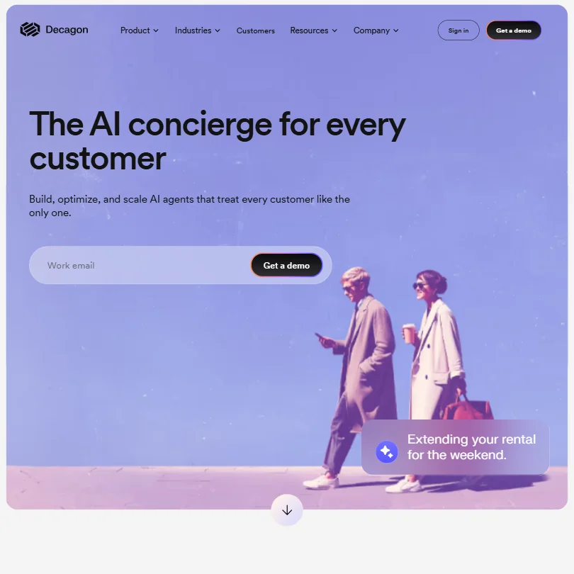 Decagon homepage screenshot