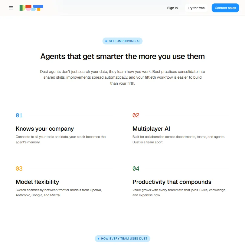 Dust features screenshot