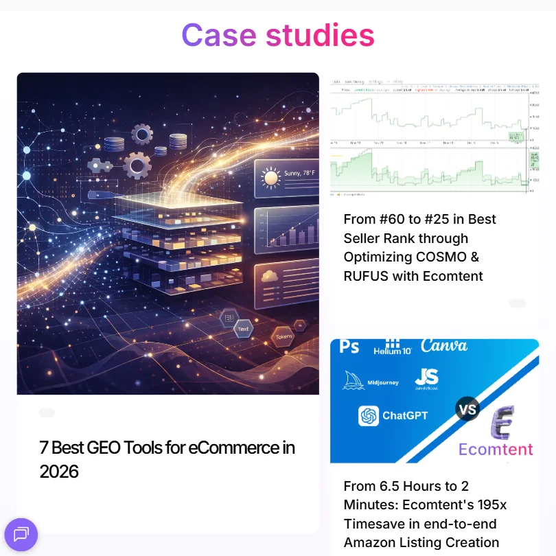 Ecomtent features screenshot