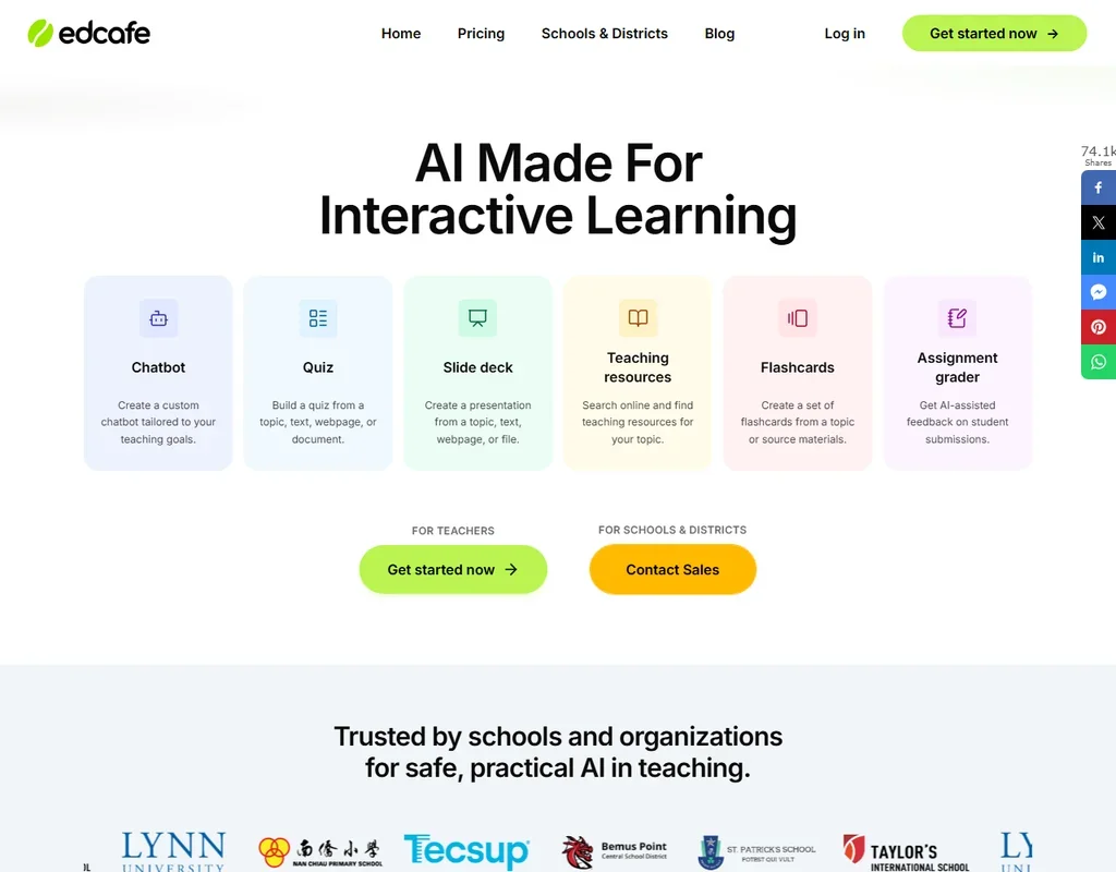Edcafe homepage screenshot