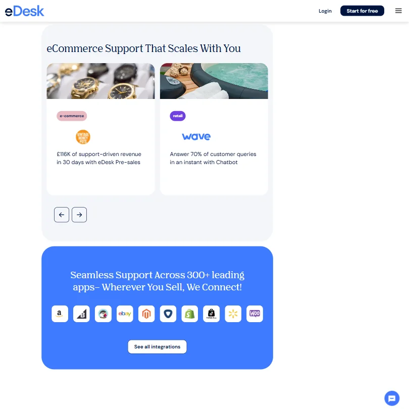 eDesk features screenshot