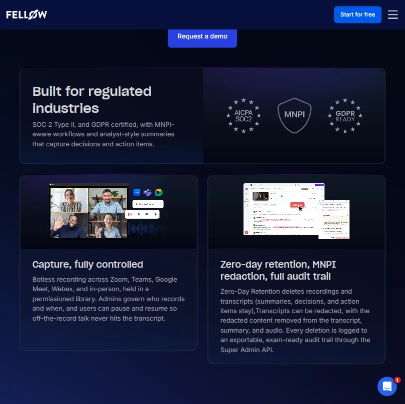 Fellow.ai features screenshot