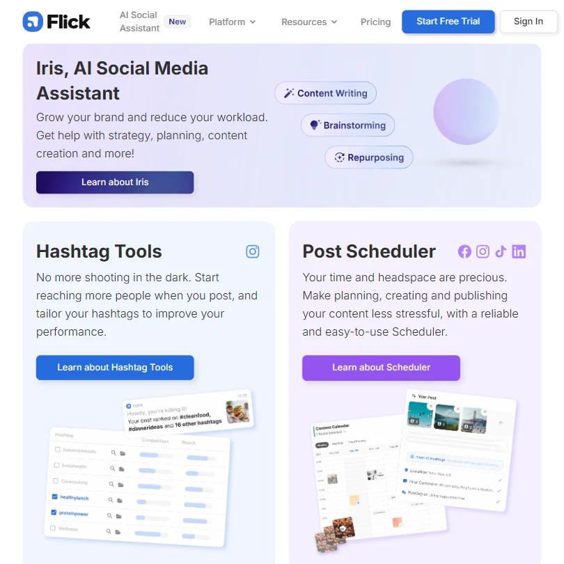 Flick features screenshot