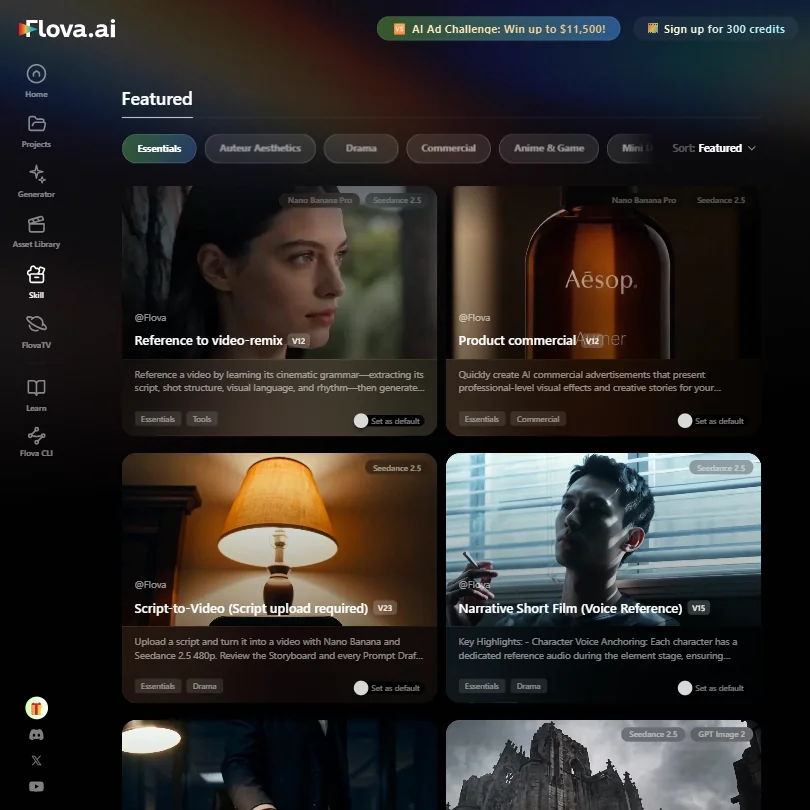 Flova AI features screenshot