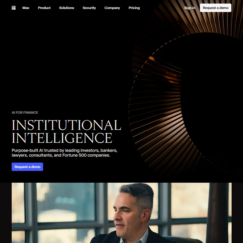 Hebbia homepage screenshot