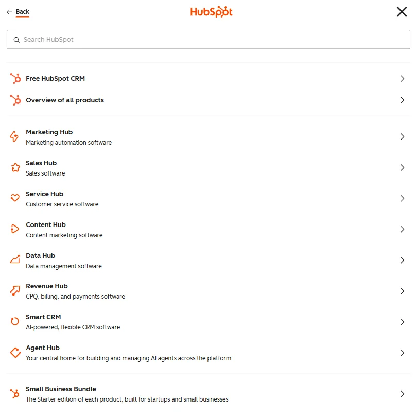HubSpot features screenshot
