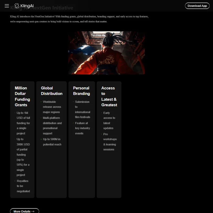 Kling AI features screenshot
