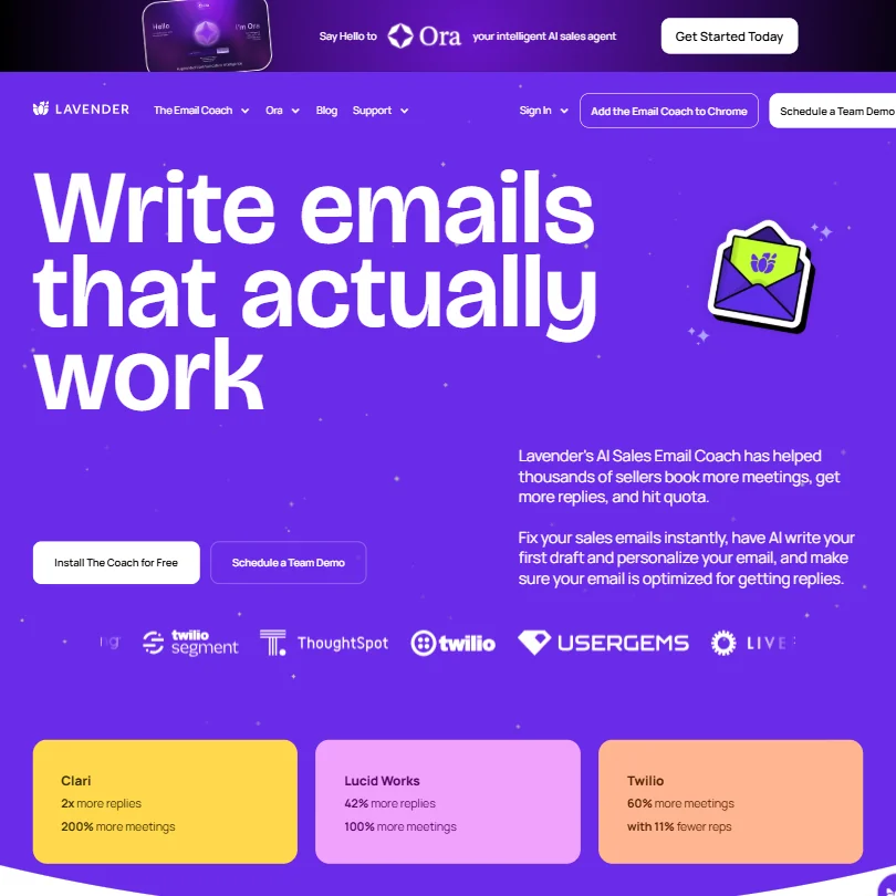 Lavender features screenshot
