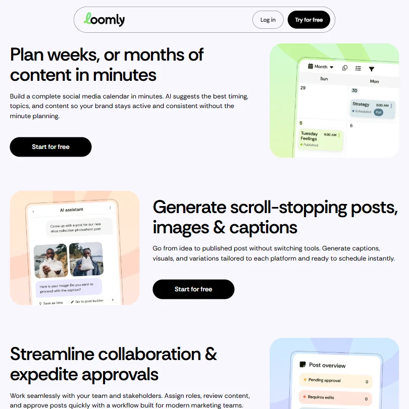 Loomly features screenshot