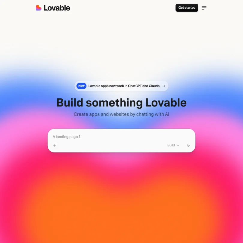 Lovable homepage screenshot
