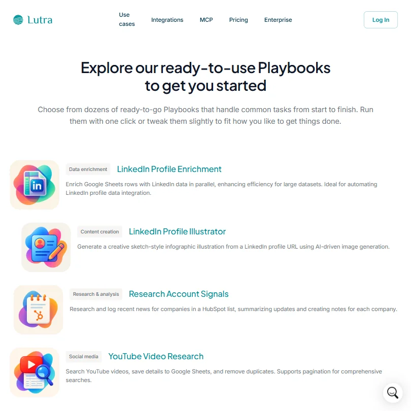 Lutra AI features screenshot
