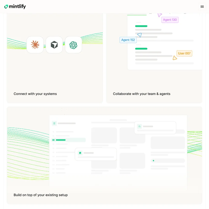 Mintlify features screenshot