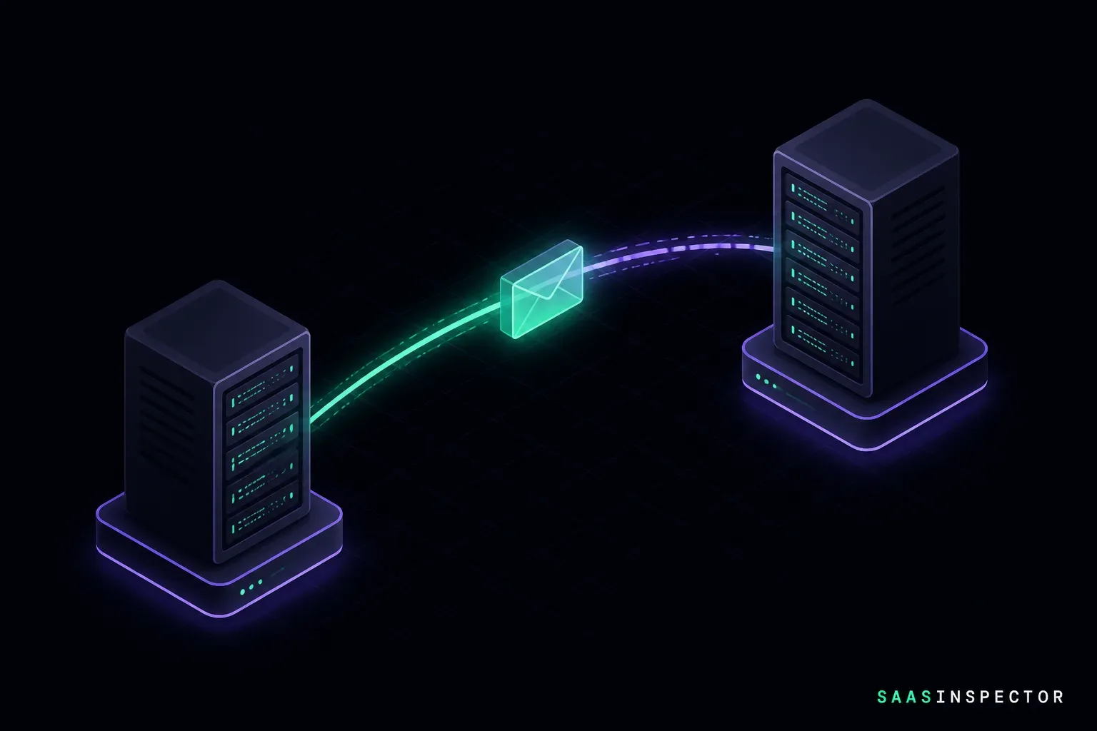 An isometric diagram showing a data packet being diverted by a switched track away from a server labelled Meta toward a dark server labelled Attacker…