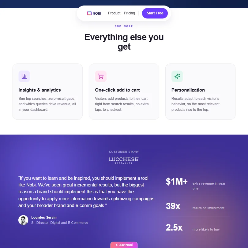 Nobi features screenshot