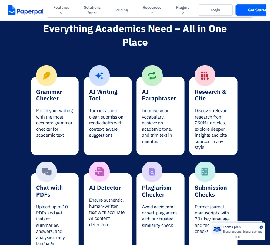 Paperpal features screenshot