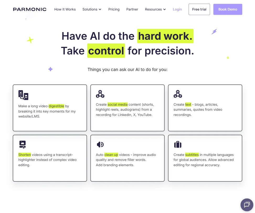 Parmonic features screenshot