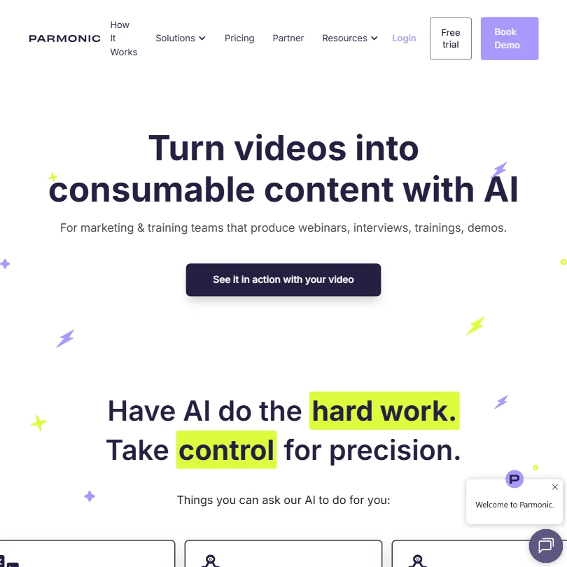 Parmonic homepage screenshot