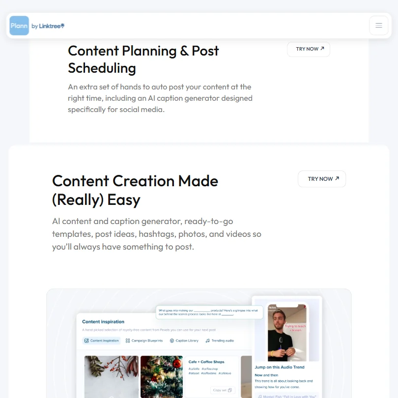 Plann features screenshot