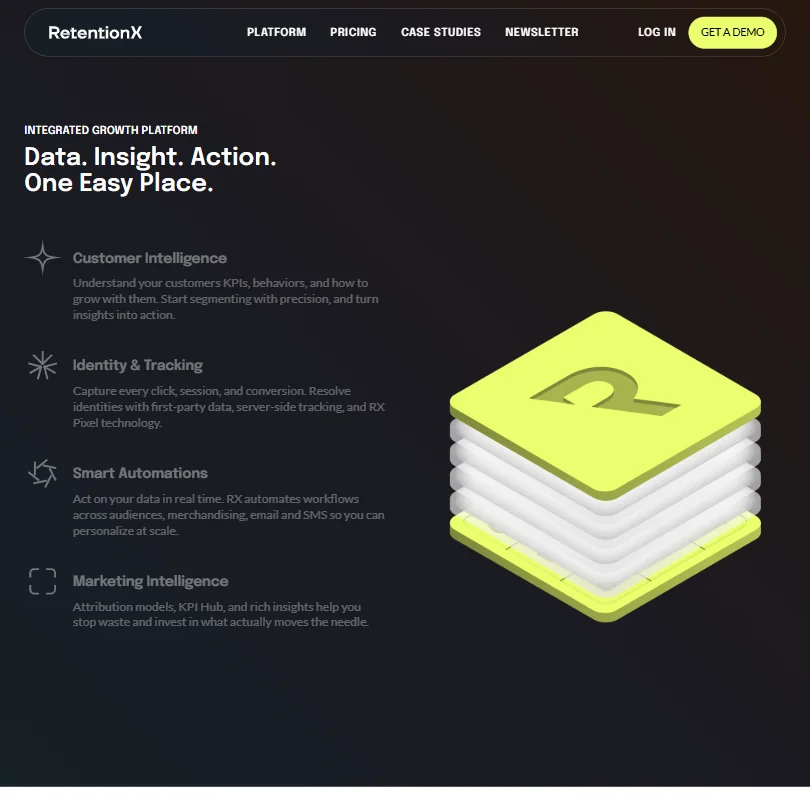 RetentionX features screenshot