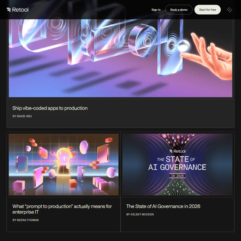 Retool features screenshot