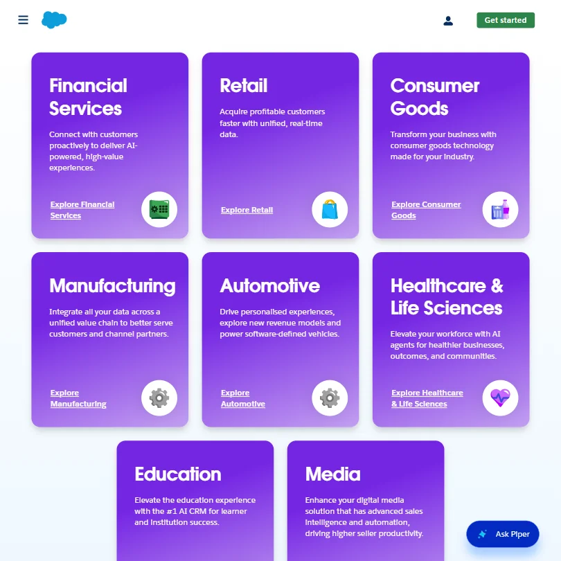 Salesforce features screenshot