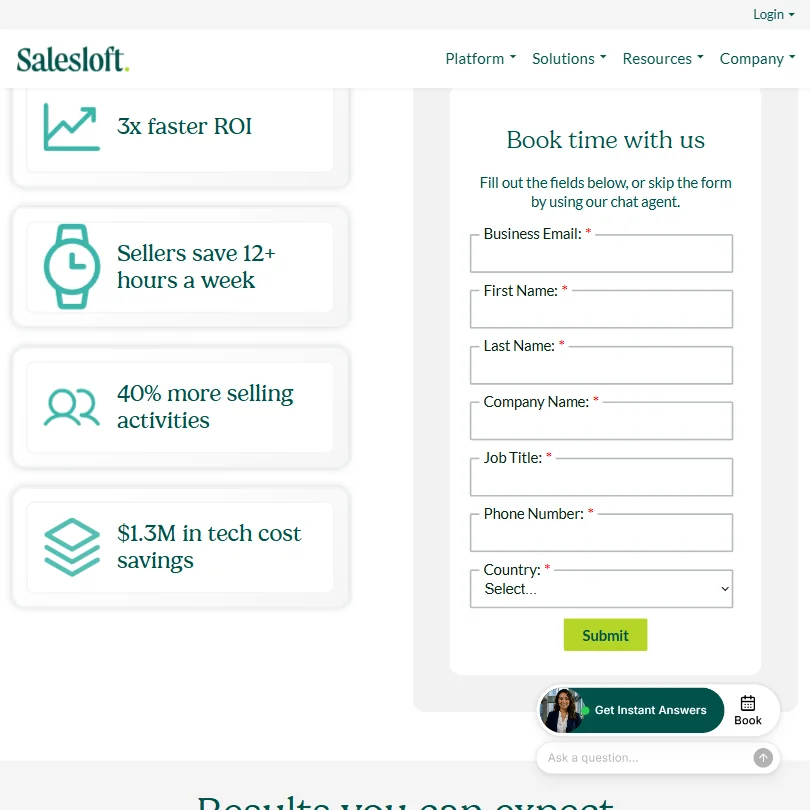 Salesloft pricing screenshot