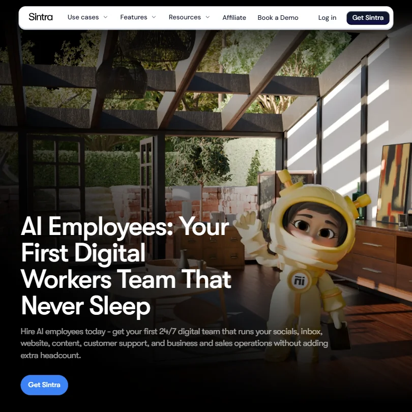 Sintra homepage screenshot