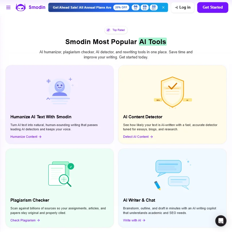 Smodin features screenshot