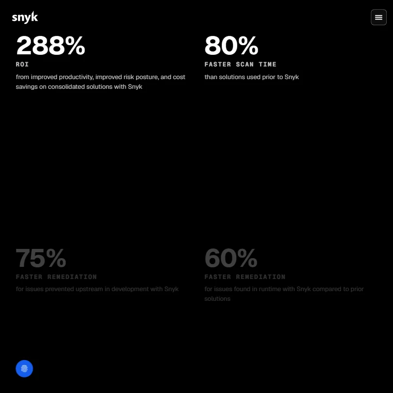Snyk features screenshot