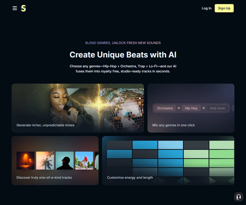 SOUNDRAW features screenshot