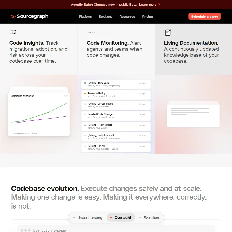 Sourcegraph features screenshot